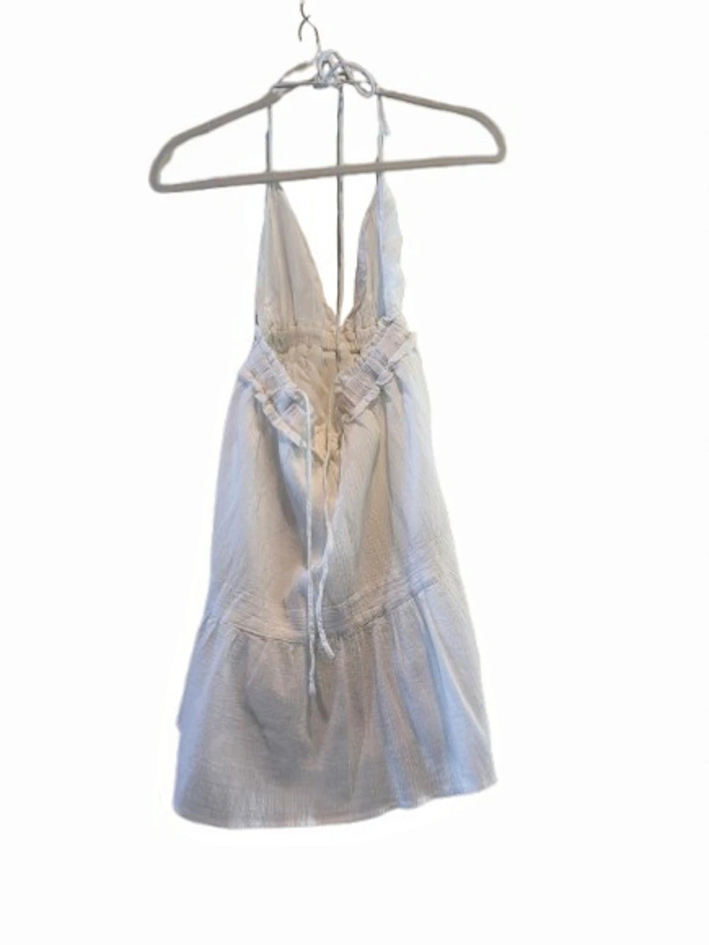 Princess Polly Marinna Halter Ruffle Mini Dress White Size 4